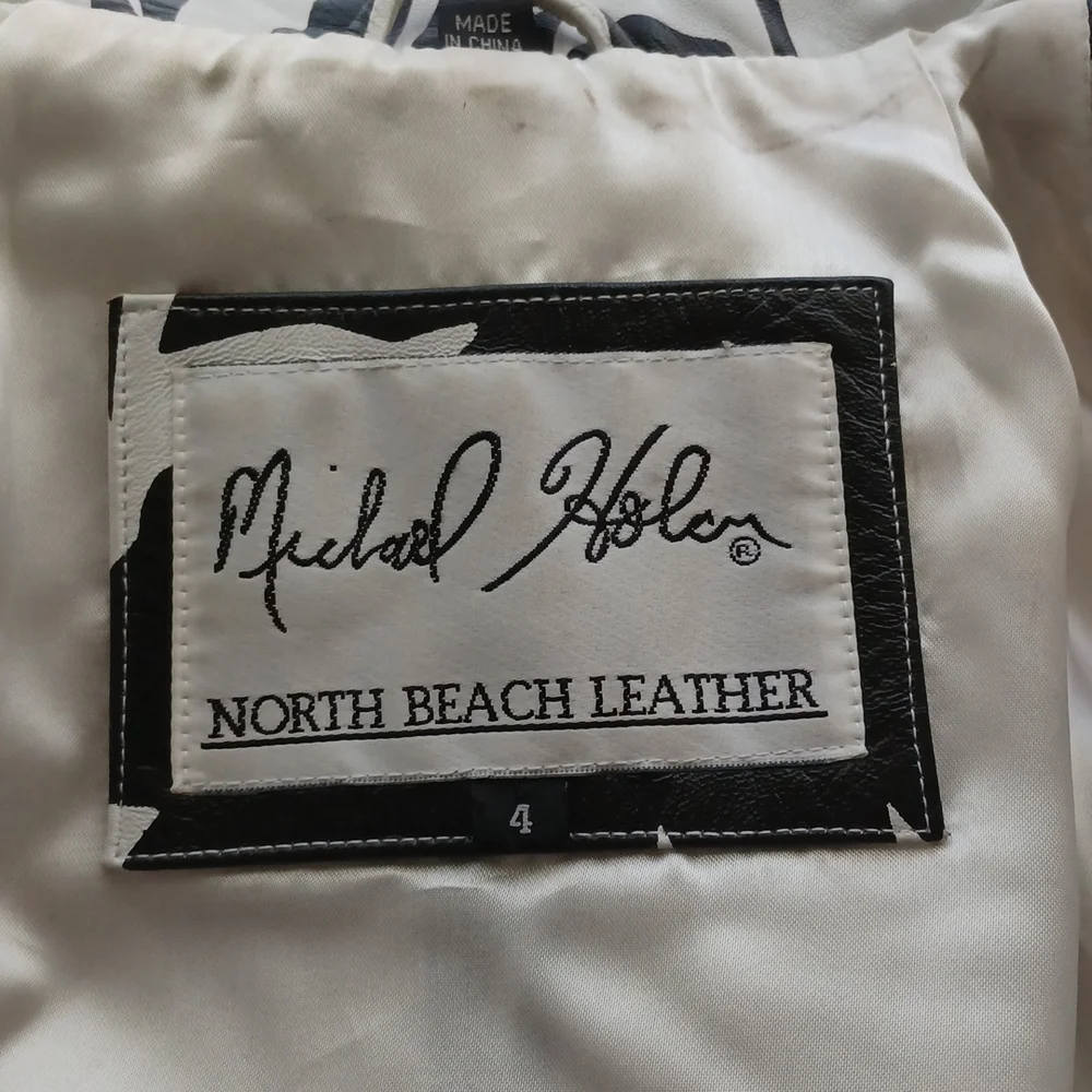 LEATHER MICHAEL HOBAN NORTH BEACH 2PC SET GORGEOUS  JACKET/SKIRT - Picture 5 of 17